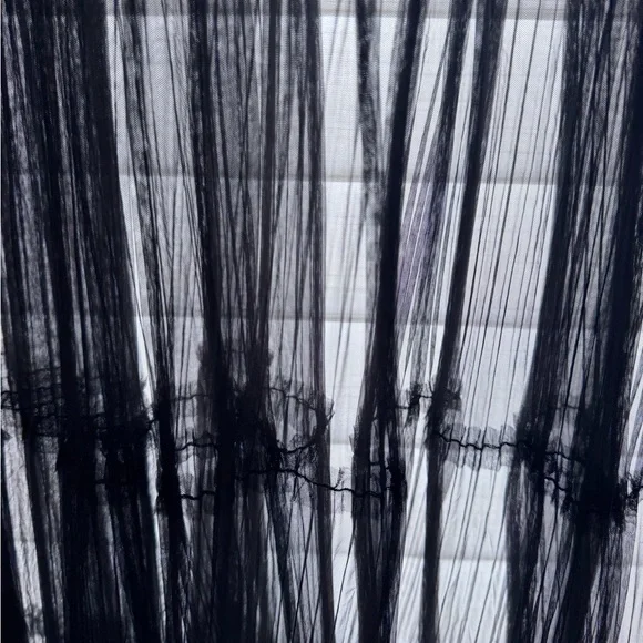 Alice + Olivia Black Pleated Tulle Midi Dress w/ Romper Lining Size 8 NWT $695 - Picture 6 of 11